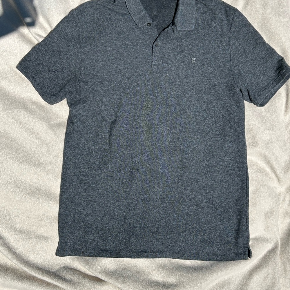 Dkny Gray Polo Shirt Classic Short Sleeve